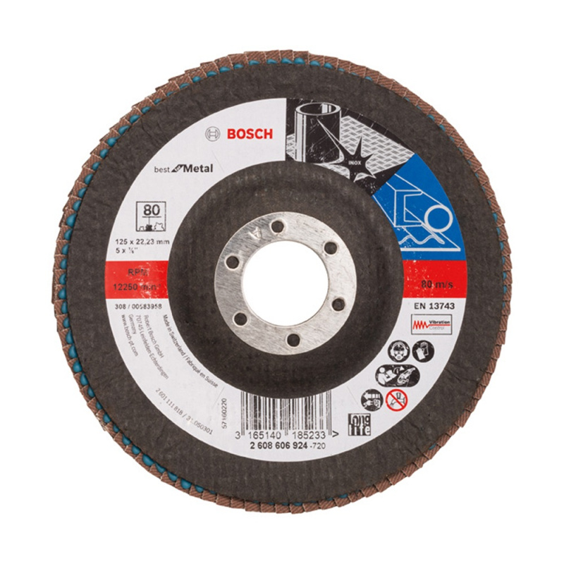 КРУГ ЛЕПЕСТК 125мм K80 Best for Metal BOSCH 2608606924