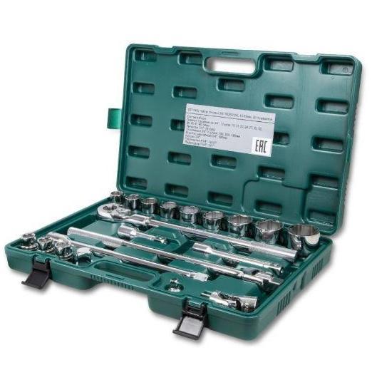 Набор головок 3/4" Rossvik, 19-50 мм, 20 предметов SST1950