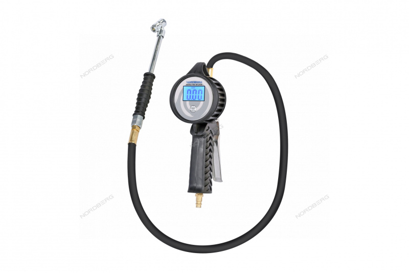Пистолет профес-ный для подкачки колес, цифровой, обрезиненный, для груз.автомобилей NORDBERG Ti8DL