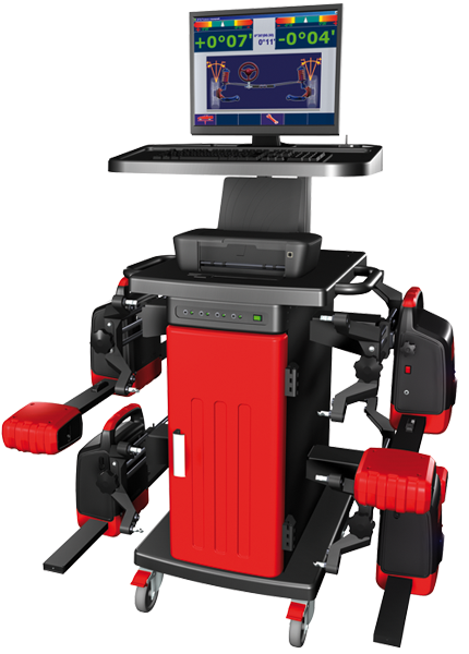 Стенд развал-схождения, ИК с радиопередачей данных настольный вариант КДСО-Р (8х4)