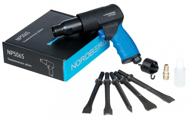 ПНЕВМОЗУБИЛО NORDBERG 190мм с комплектом насадок NP5065
