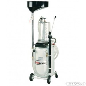 Установка для откачки масла пневматическая, ёмкость 65л. с колбой и воронкой 18л., 8 щупов. AODE 265