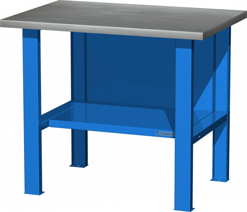 Верстак слесарный бестумбовый, серия "L", оцинкованная столешница для верстака FERRUM 01.001L-5015 