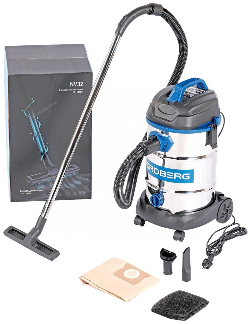 Пылесос однотурбинный 30л 1380 Вт NORDBERG NV32